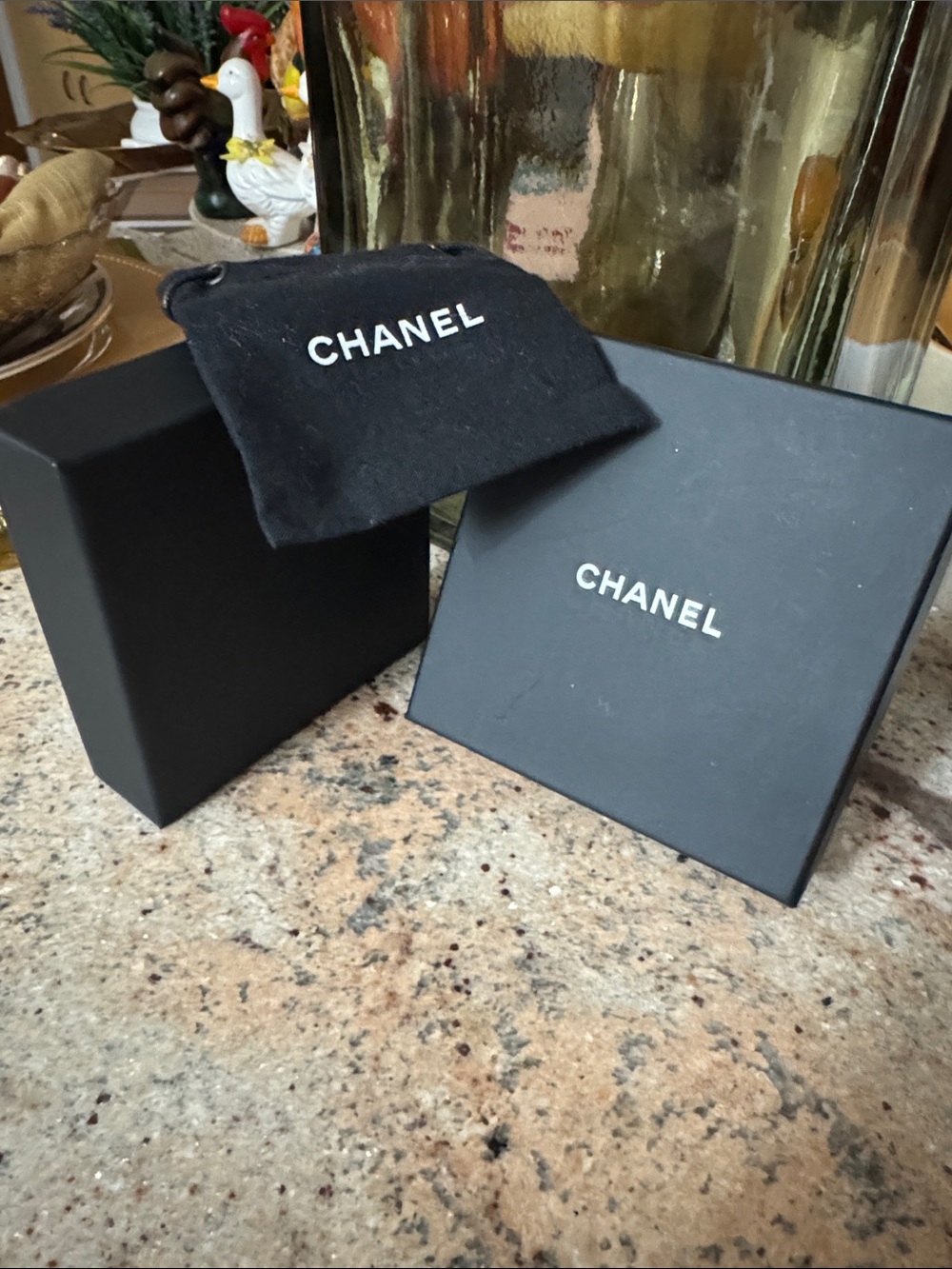 CHANEL Black Jewelry Presentation Box Set